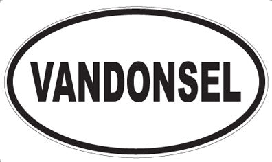 VANDONSEL - Oval Sticker
