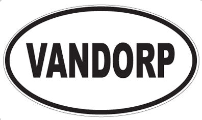 VANDORP - Oval Sticker