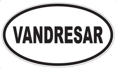 VANDRESAR - Oval Sticker