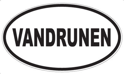 VANDRUNEN - Oval Sticker