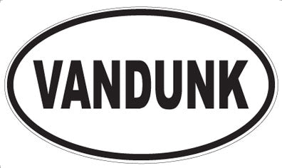 VANDUNK - Oval Sticker