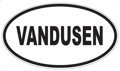 VANDUSEN - Oval Sticker
