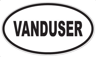 VANDUSER - Oval Sticker