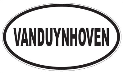 VANDUYNHOVEN - Oval Sticker