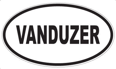 VANDUZER - Oval Sticker