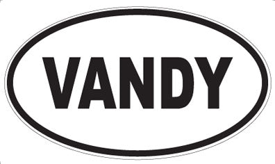 VANDY - Oval Sticker