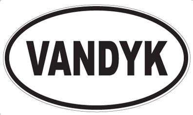 VANDYK - Oval Sticker