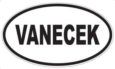VANECEK - Oval Sticker