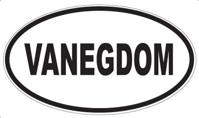 VANEGDOM - Oval Sticker