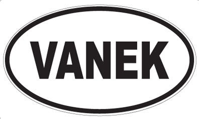 VANEK - Oval Sticker