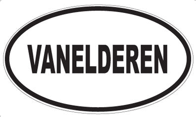 VANELDEREN - Oval Sticker