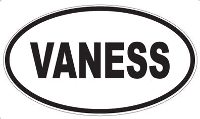 VANESS - Oval Sticker