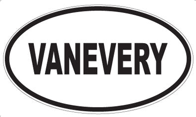 VANEVERY - Oval Sticker
