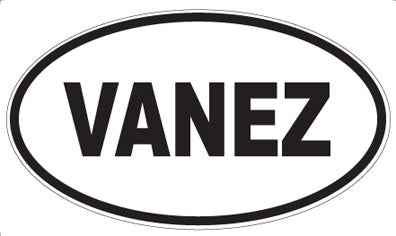 VANEZ - Oval Sticker