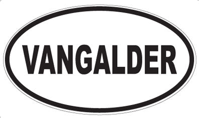 VANGALDER - Oval Sticker