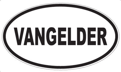 VANGELDER - Oval Sticker