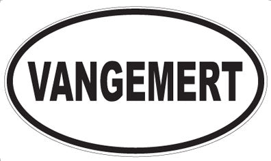 VANGEMERT - Oval Sticker