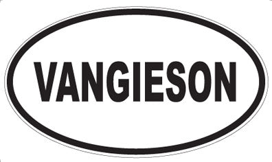 VANGIESON - Oval Sticker