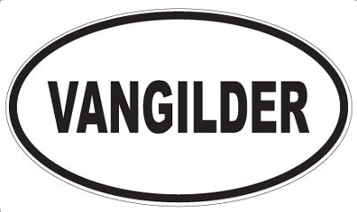 VANGILDER - Oval Sticker