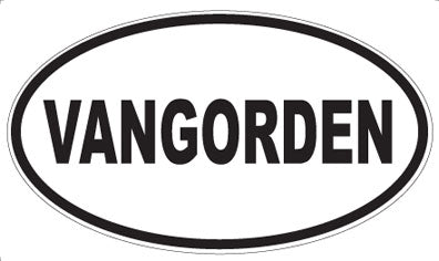 VANGORDEN - Oval Sticker