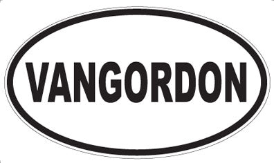 VANGORDON - Oval Sticker