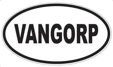 VANGORP - Oval Sticker