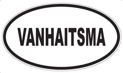 VANHAITSMA - Oval Sticker