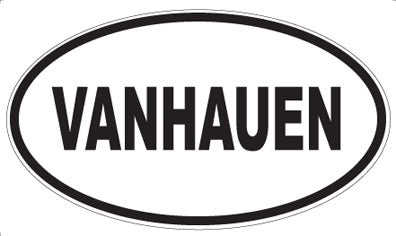 VANHAUEN - Oval Sticker