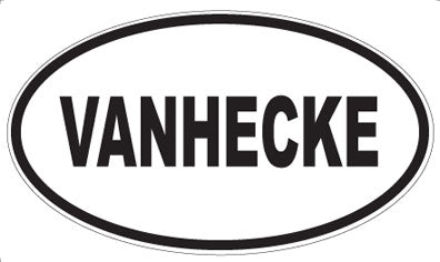 VANHECKE - Oval Sticker