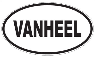 VANHEEL - Oval Sticker