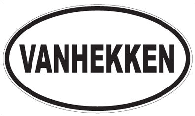 VANHEKKEN - Oval Sticker