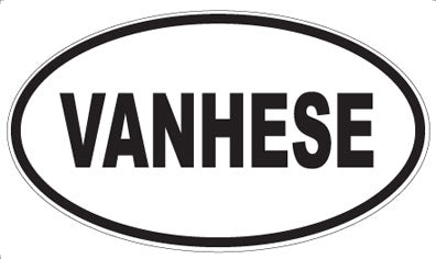 VANHESE - Oval Sticker