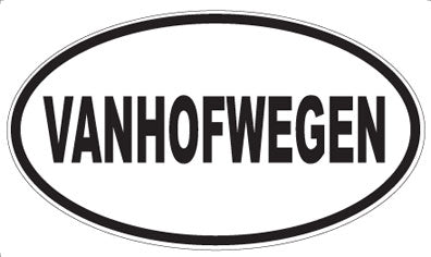 VANHOFWEGEN - Oval Sticker
