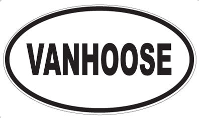 VANHOOSE - Oval Sticker