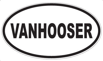 VANHOOSER - Oval Sticker