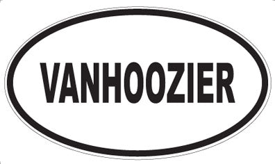 VANHOOZIER - Oval Sticker