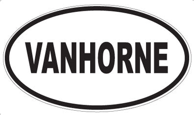 VANHORNE - Oval Sticker