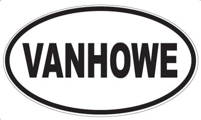 VANHOWE - Oval Sticker