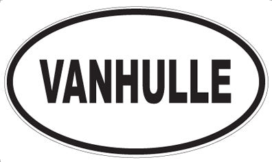 VANHULLE - Oval Sticker