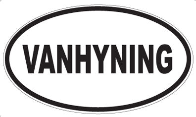 VANHYNING - Oval Sticker