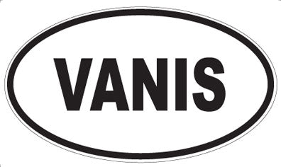 VANIS - Oval Sticker