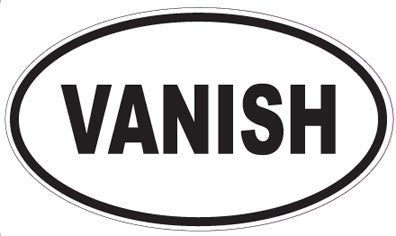VANISH - Oval Sticker