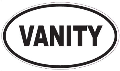 VANITY - Oval Sticker