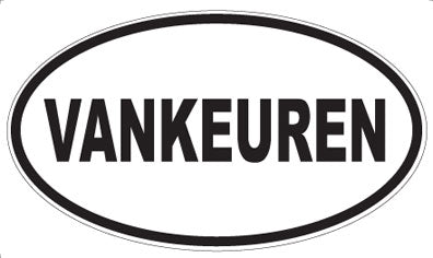 VANKEUREN - Oval Sticker