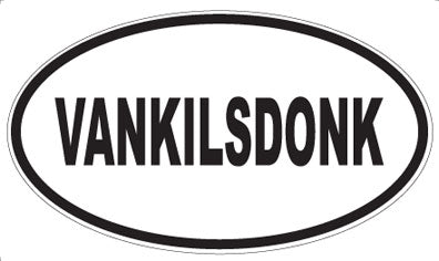 VANKILSDONK - Oval Sticker