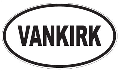 VANKIRK - Oval Sticker