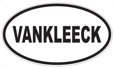 VANKLEECK - Oval Sticker