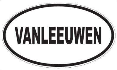 VANLEEUWEN - Oval Sticker
