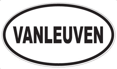 VANLEUVEN - Oval Sticker