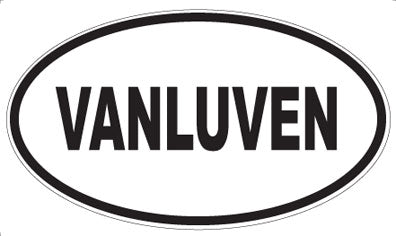 VANLUVEN - Oval Sticker